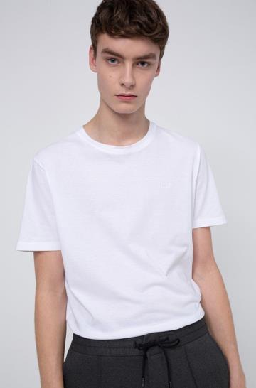 Koszulki HUGO Regular Fit Białe Męskie (Pl26447)